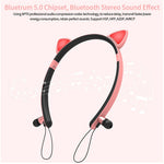Barn Trådlösa In-ear-hörlurar med Bluetooth-funktion Söta Magnetiska Hörlurar Barnheadset med Halsband