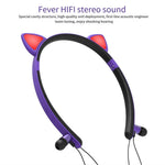 Barn Trådlösa In-ear-hörlurar med Bluetooth-funktion Söta Magnetiska Hörlurar Barnheadset med Halsband