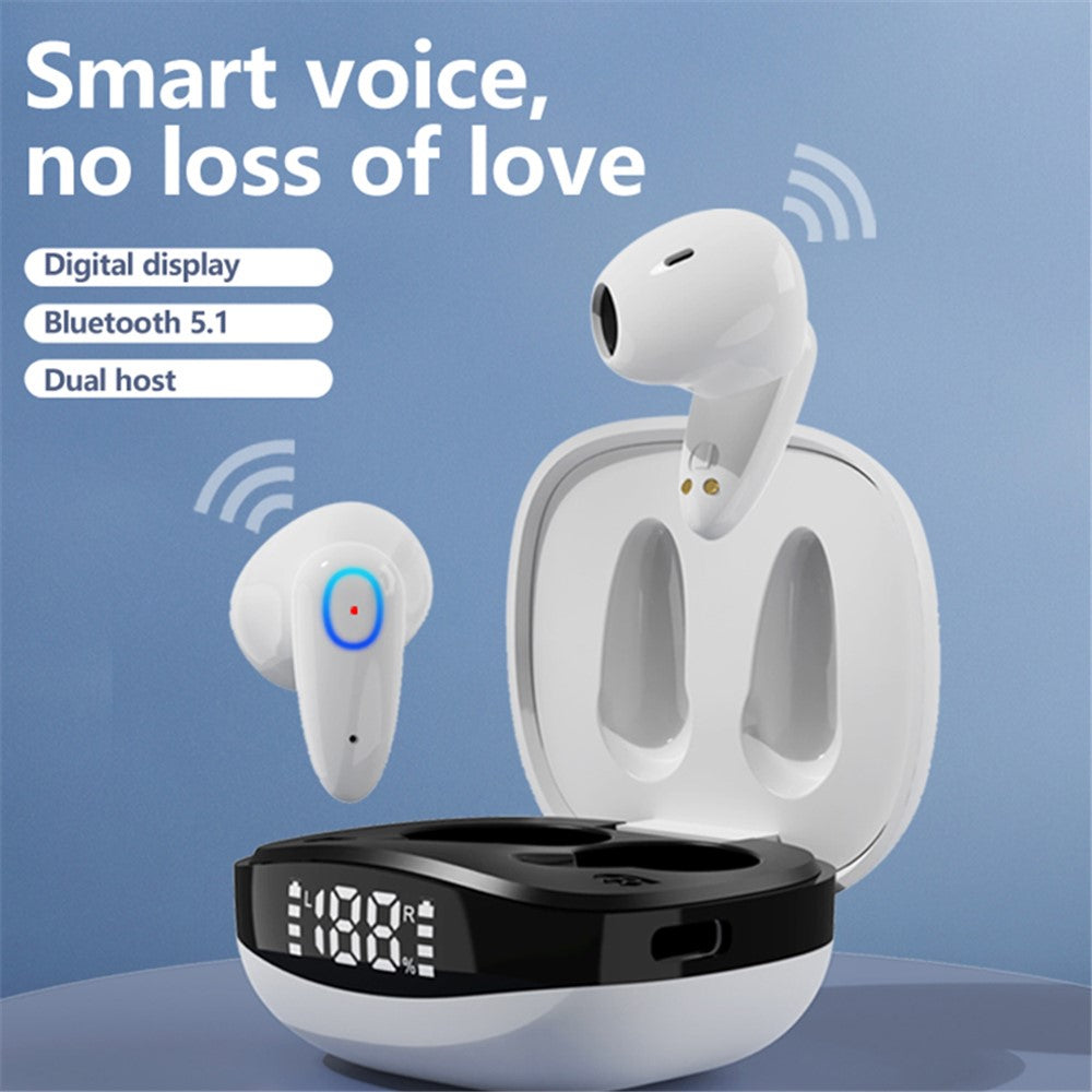 KOLINSKY KS55 Wireless Earbuds Binaural TWS Mini Sports Headphone Touch Control Bluetooth-compatible 5.1 Gaming Headset with Digital Display