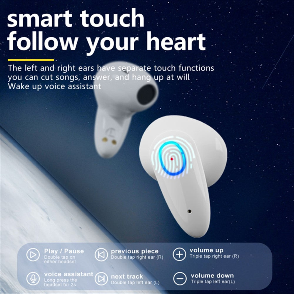 KOLINSKY KS55 Wireless Earbuds Binaural TWS Mini Sports Headphone Touch Control Bluetooth-compatible 5.1 Gaming Headset with Digital Display