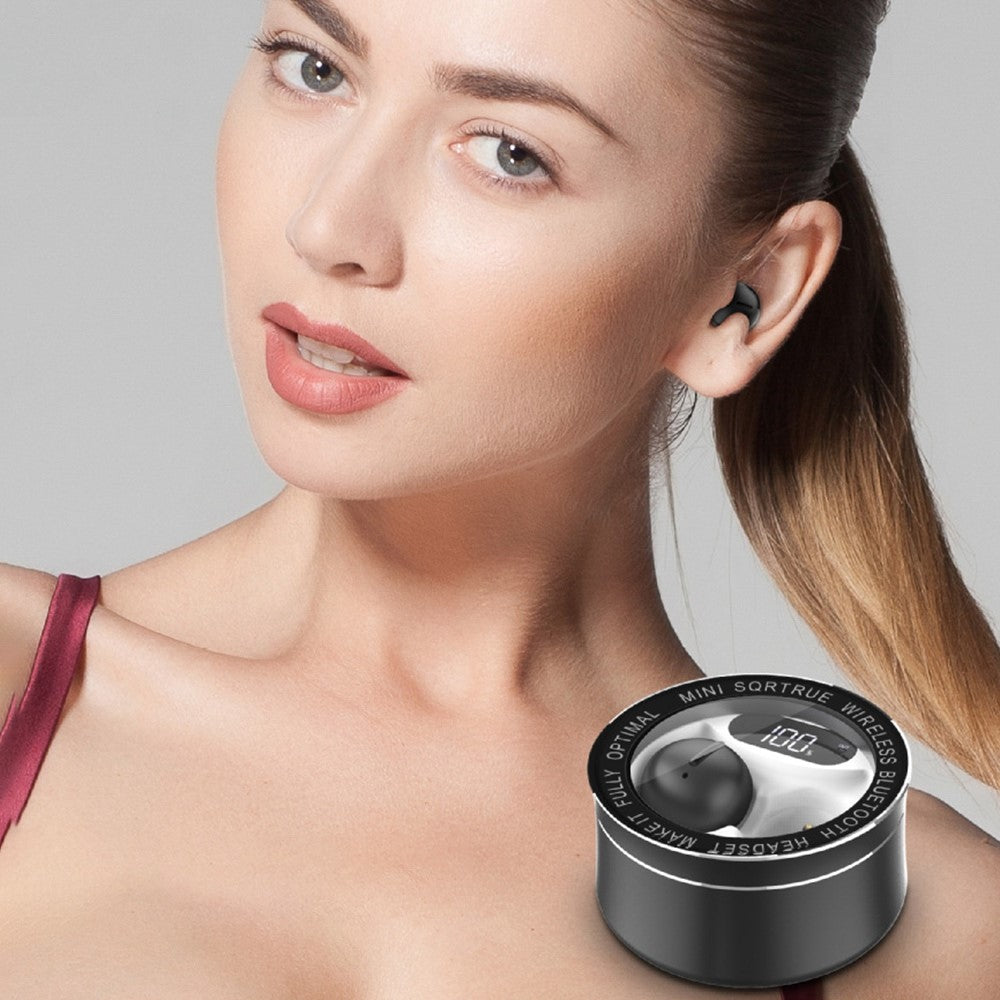 X21T Mini Size TWS Wireless Bluetooth-compatible Headset Low Delay Earphone with Digital Display Screen Charging Case