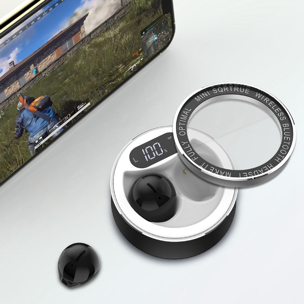 X21T Mini Size TWS Wireless Bluetooth-compatible Headset Low Delay Earphone with Digital Display Screen Charging Case