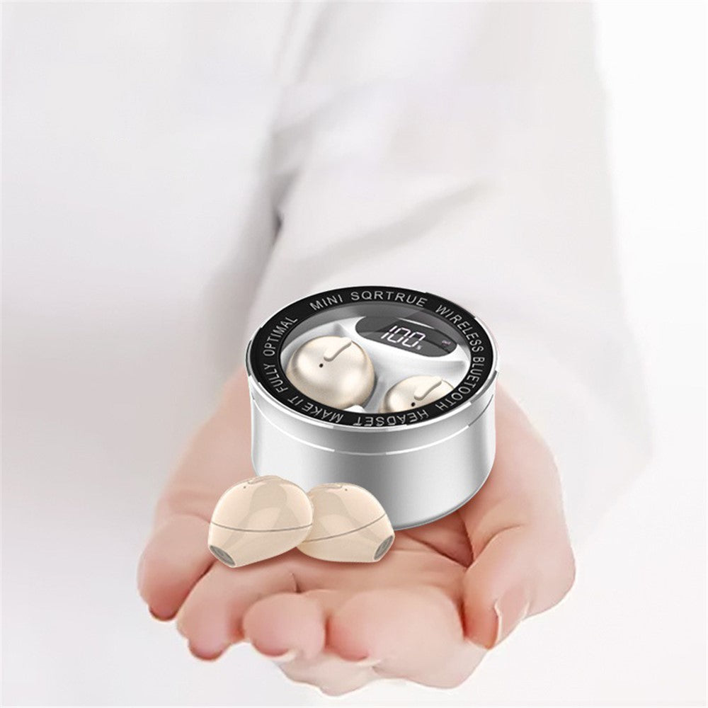 X21T Mini Size TWS Wireless Bluetooth-compatible Headset Low Delay Earphone with Digital Display Screen Charging Case