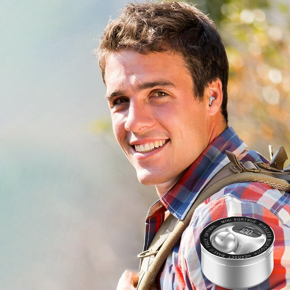 X21T Mini Size TWS Wireless Bluetooth-compatible Headset Low Delay Earphone with Digital Display Screen Charging Case