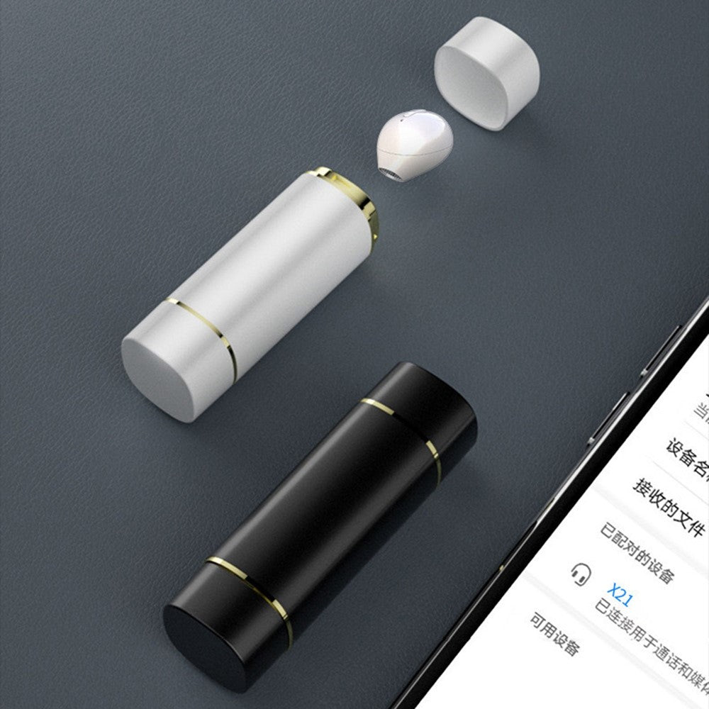 TWS Earphone Bluetooth-compatible 5.1 Wireless Sports Headphone with Lipstick-shaped Charging Case