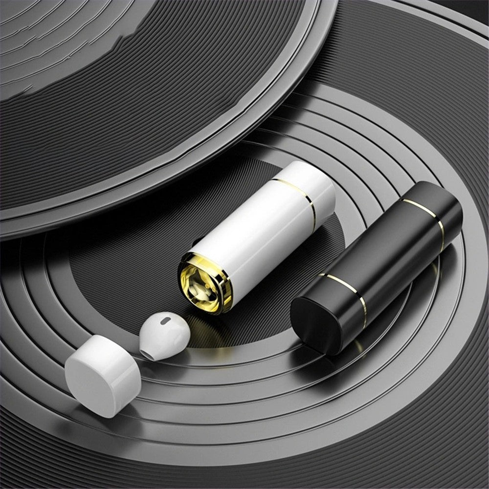 TWS Earphone Bluetooth-compatible 5.1 Wireless Sports Headphone with Lipstick-shaped Charging Case