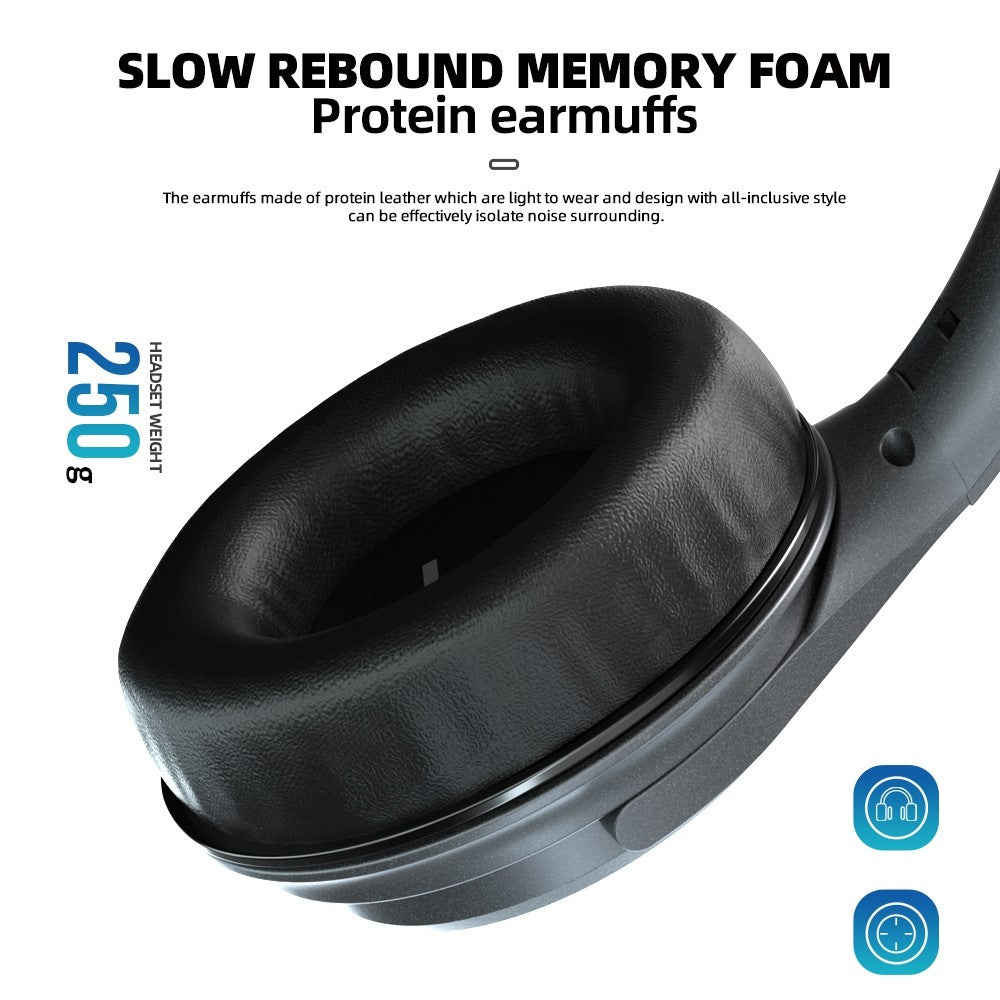 EL-A3i Over-Ear Wireless Headset Bluetooth-compatible ANC Earphone HiFi Stereo Sound Noise Cancelling Gaming Headphone