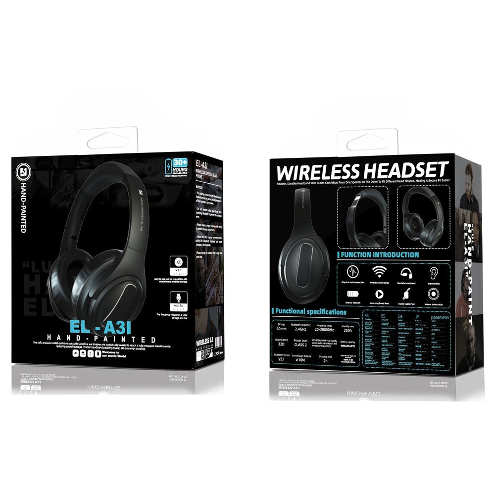 EL-A3i Over-Ear Wireless Headset Bluetooth-compatible ANC Earphone HiFi Stereo Sound Noise Cancelling Gaming Headphone