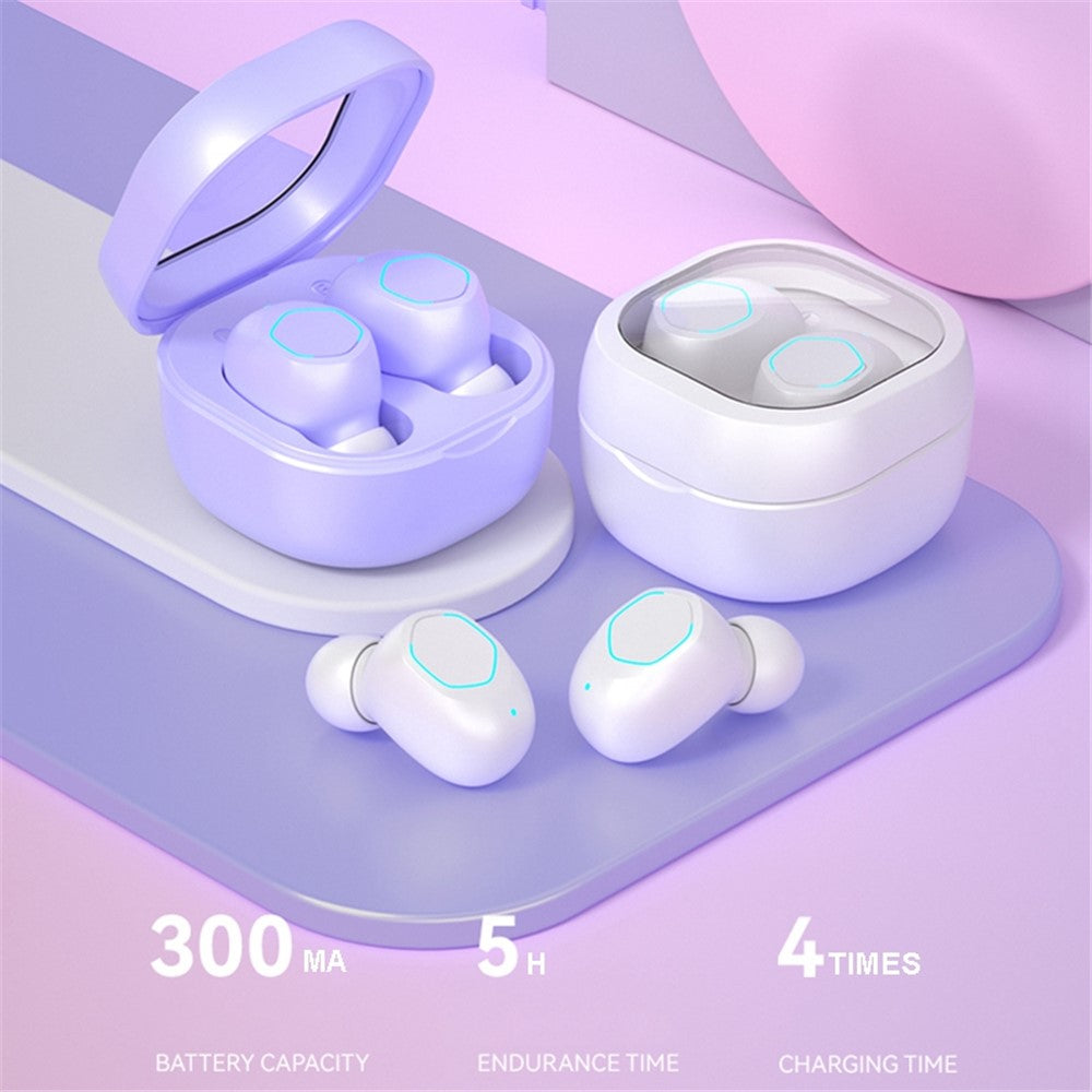 M21 TWS Bluetooth-kompatibla 5.2 Hörlurar HD Stereoljud Pekskärmskontrollerade Hörlurar Mini Löpar-Sportheadset med 200mAh Laddningsfodral