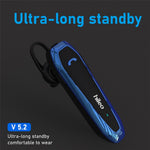 HILEO Hi6 Single Ear Wireless Bluetooth-compatible Headset Low-Power Dissipation Earphone Business Style Ultra-Long Standby Headphone Support IPX4 Water Resistant