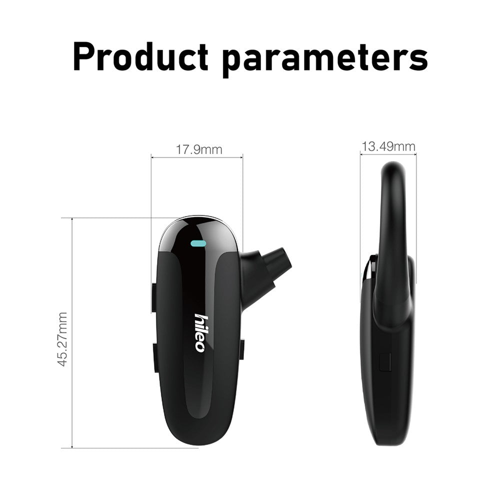 HILEO Hi70 Luftledningshörlurar Bluetooth-kompatibla Löpar- och Sportheadset Stereoljud Vattentäta Hörlurar