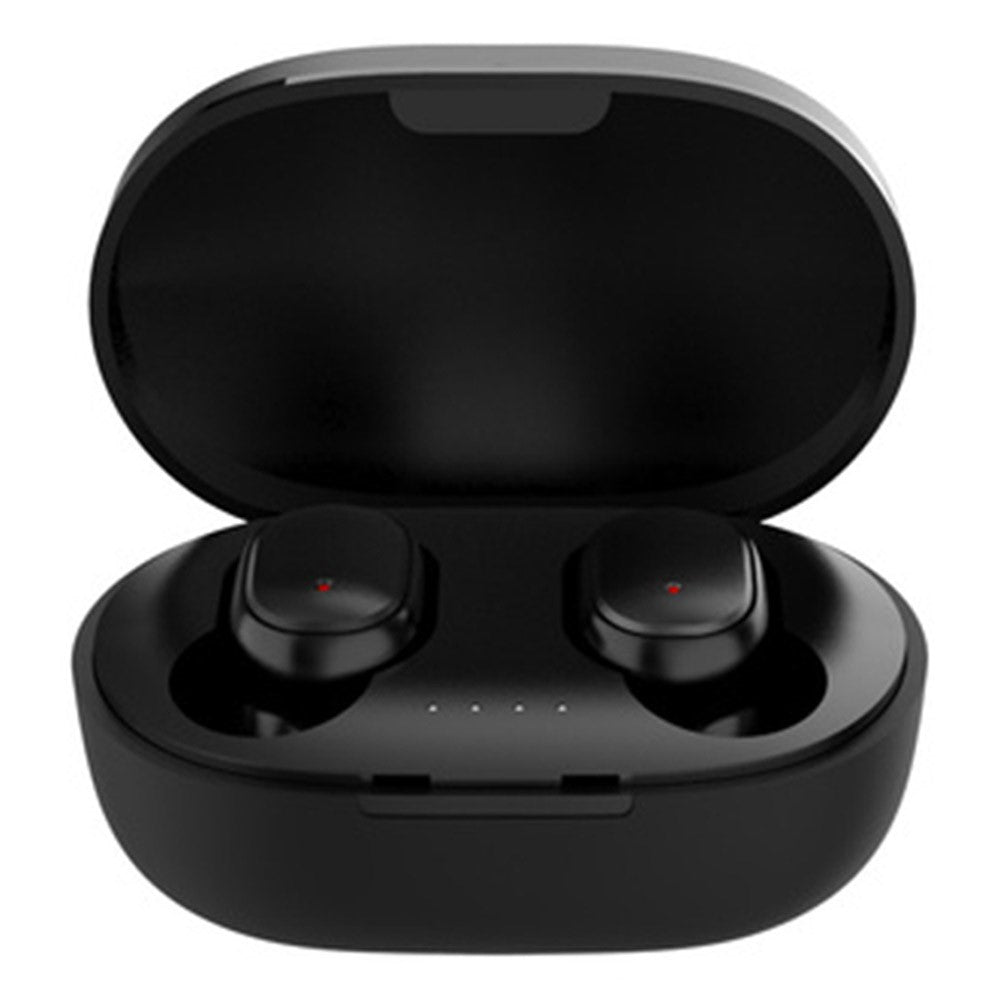 A6S Trådlösa Bluetooth-kompatibla Headset Mini Binaural In-Ear Musikhörlurar Brusreducerande TWS Hörlurar med Laddningsfodral