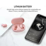 A6S Wireless Bluetooth-compatible Headset Mini Binaural In-Ear Music Headphones Noise Reduction TWS Earbuds with Charging Case