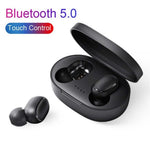 A6S Wireless Bluetooth-compatible Headset Mini Binaural In-Ear Music Headphones Noise Reduction TWS Earbuds with Charging Case