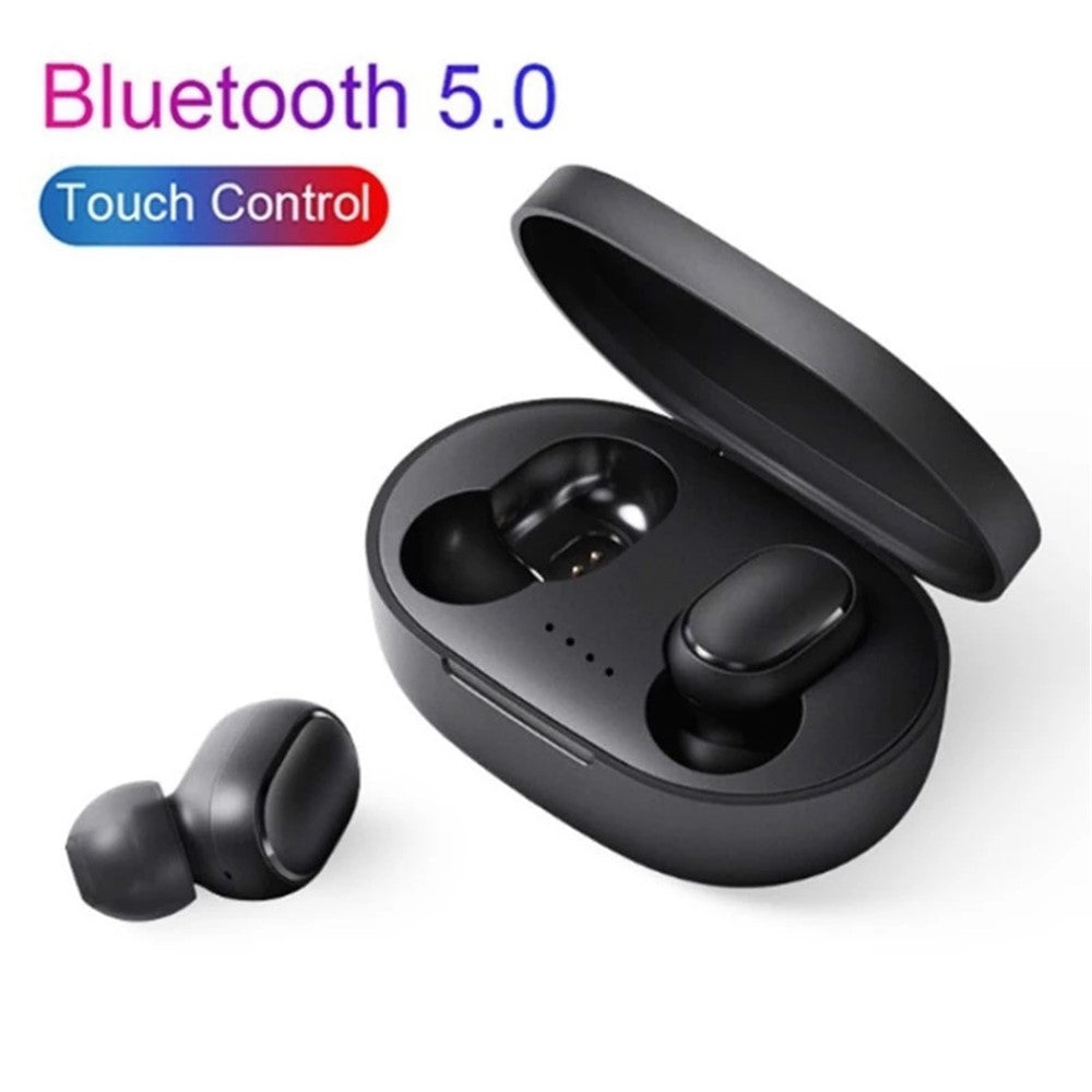 A6S Wireless Bluetooth-compatible Headset Mini Binaural In-Ear Music Headphones Noise Reduction TWS Earbuds with Charging Case