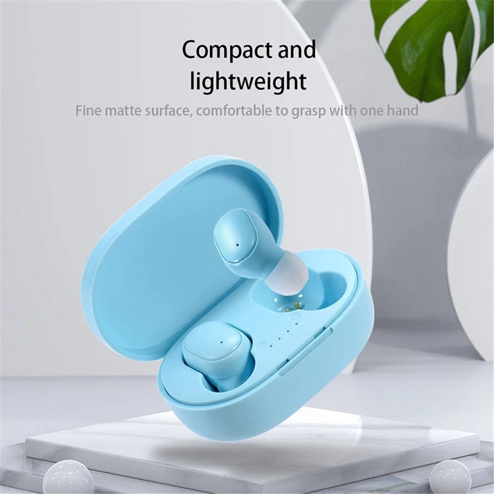 A6S Wireless Bluetooth-compatible Headset Mini Binaural In-Ear Music Headphones Noise Reduction TWS Earbuds with Charging Case