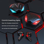 J13 Bluetooth-compatible Earbuds Binaural In-Ear Gaming Headset Dual Mode E-Sport Headphone with Digital Display / Breathing Light