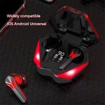 J13 Bluetooth-compatible Earbuds Binaural In-Ear Gaming Headset Dual Mode E-Sport Headphone with Digital Display / Breathing Light