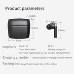 J8 Bluetooth-compatible Headphones with Indicator Light Portable TWS Earbuds Noise Reduction Wireless Headset