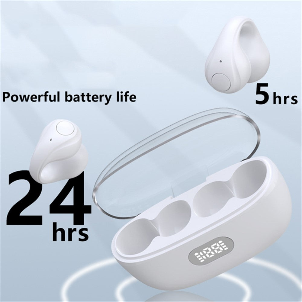 Open Ear Clip Hovedtelefoner Trådløse Bluetooth-kompatible Clip-on Headset Open Ear Earbuds Høretelefoner