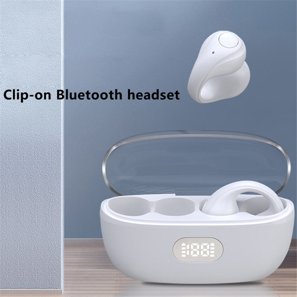 Open Ear Clip Hovedtelefoner Trådløse Bluetooth-kompatible Clip-on Headset Open Ear Earbuds Høretelefoner