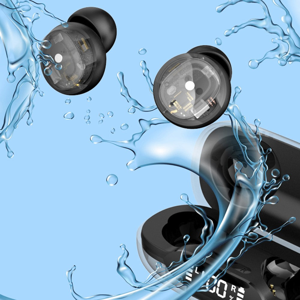 H20 Bluetooth-compatible Headset Sports Headphone TWS Wireless Earphone with Digital Display Charging Case