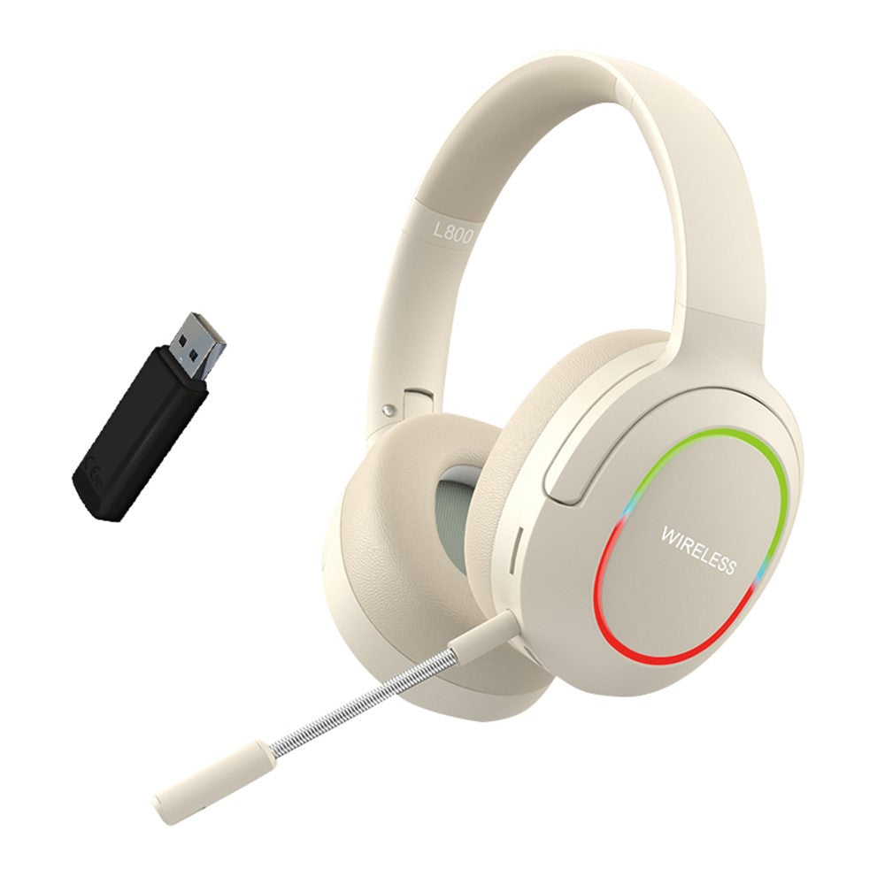 L800 2.4G Wireless / Bluetooth-compatible 5.1 Over-ear Headset LED Light Low Latency E-sports Gaming Headphone