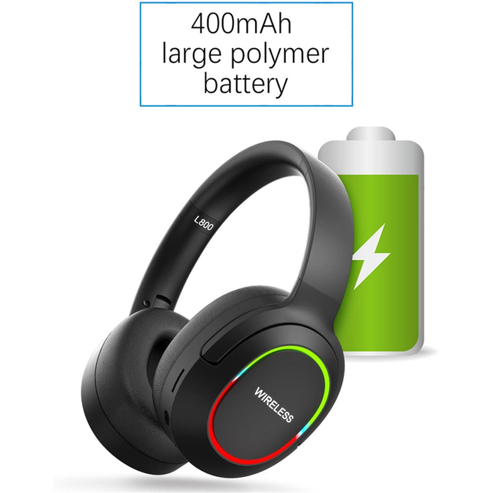 L800 2.4G Wireless / Bluetooth-compatible 5.1 Over-ear Headset LED Light Low Latency E-sports Gaming Headphone
