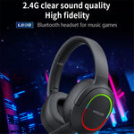 L800 2.4G Wireless / Bluetooth-compatible 5.1 Over-ear Headset LED Light Low Latency E-sports Gaming Headphone