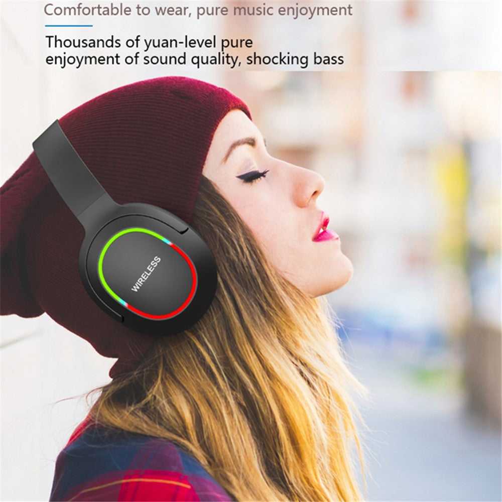 L800 2.4G Wireless / Bluetooth-compatible 5.1 Over-ear Headset LED Light Low Latency E-sports Gaming Headphone