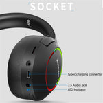L800 2.4G Wireless / Bluetooth-compatible 5.1 Over-ear Headset LED Light Low Latency E-sports Gaming Headphone