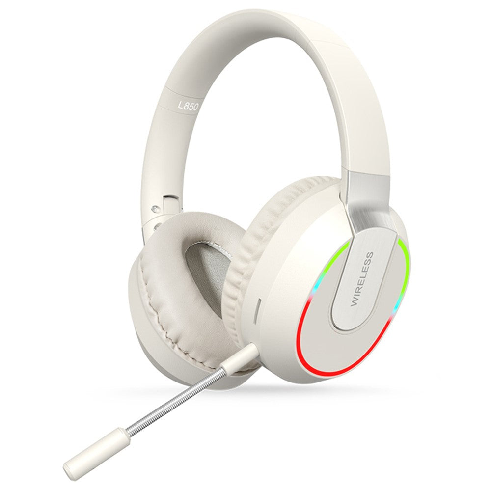 L850 Trådløst Over-ear Bluetooth-kompatibelt 5.1 Headset med RGB-lys, E-sport Gaming Hovedtelefon, Understøtter TF-kort