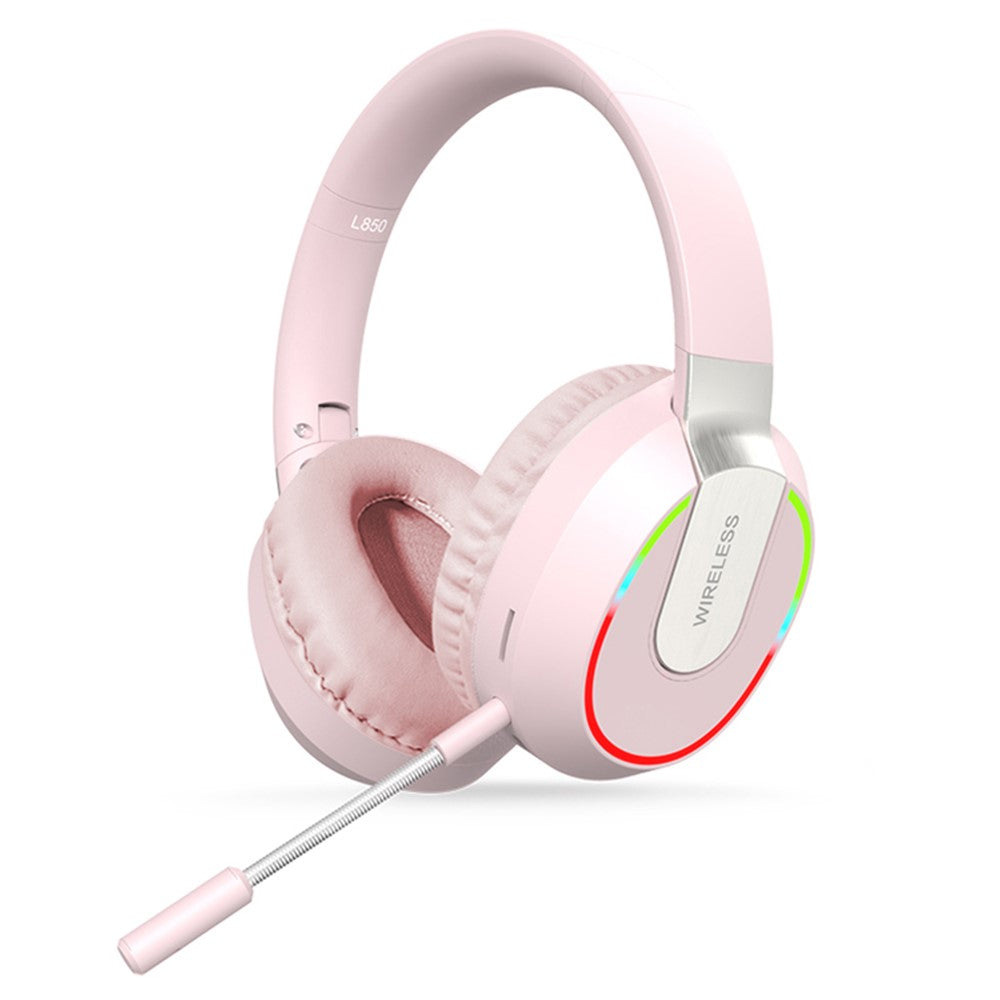 L850 Trådløst Over-ear Bluetooth-kompatibelt 5.1 Headset med RGB-lys, E-sport Gaming Hovedtelefon, Understøtter TF-kort
