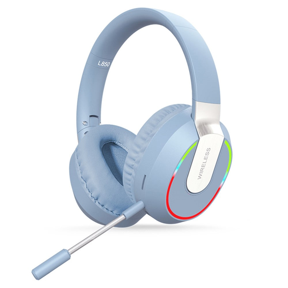 L850 Trådløst Over-ear Bluetooth-kompatibelt 5.1 Headset med RGB-lys, E-sport Gaming Hovedtelefon, Understøtter TF-kort
