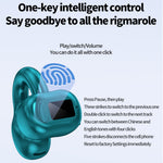 M10 Digital Display Clip-on Bluetooth-compatible Earphone HiFi Sound Single Ear Bendable Headphone
