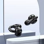 M10 Digital Display Clip-on Bluetooth-compatible Earphone HiFi Sound Single Ear Bendable Headphone