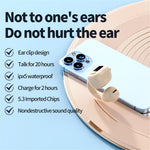 M10 Digital Display Clip-on Bluetooth-compatible Earphone HiFi Sound Single Ear Bendable Headphone