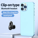M10 Digital Display Clip-on Bluetooth-compatible Earphone HiFi Sound Single Ear Bendable Headphone