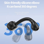 M10 Digital Display Clip-on Bluetooth-compatible Earphone HiFi Sound Single Ear Bendable Headphone