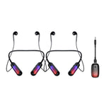 B10 2Pcs Wireless Neckband Headphones Silicone Neck-mounted Bluetooth-compatible Earphones with Transmitter