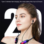 B10 2Pcs Wireless Neckband Headphones Silicone Neck-mounted Bluetooth-compatible Earphones with Transmitter