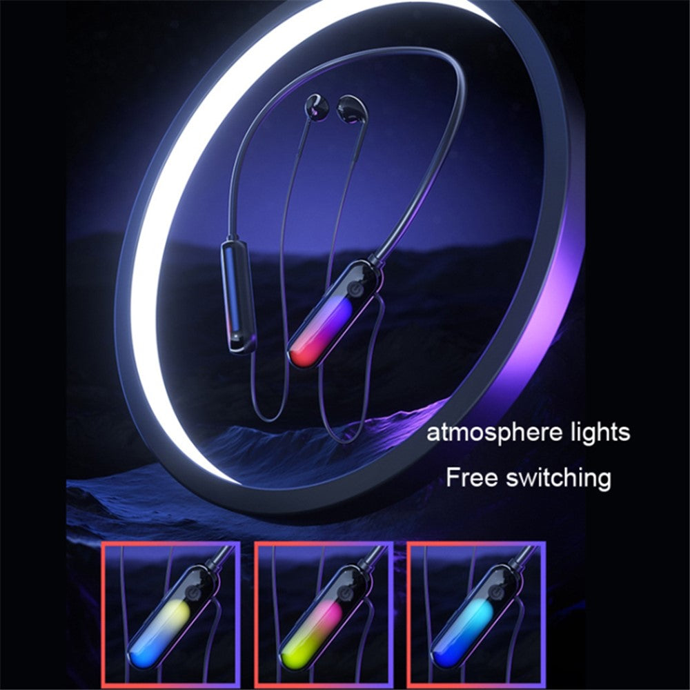 B10 2Pcs Wireless Neckband Headphones Silicone Neck-mounted Bluetooth-compatible Earphones with Transmitter