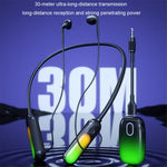 B10 Silicone Neck-mounted Bluetooth-compatible Earphones Wireless Headphones with Transmitter