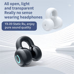 YX09 Clip-On Enkeltøre Bluetooth-kompatibelt Headset Stereo Business-stil Trådløse Hovedtelefoner