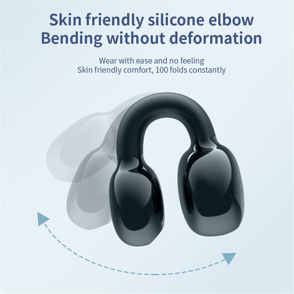 YX09 Clip-On Enkeltøre Bluetooth-kompatibelt Headset Stereo Business-stil Trådløse Hovedtelefoner