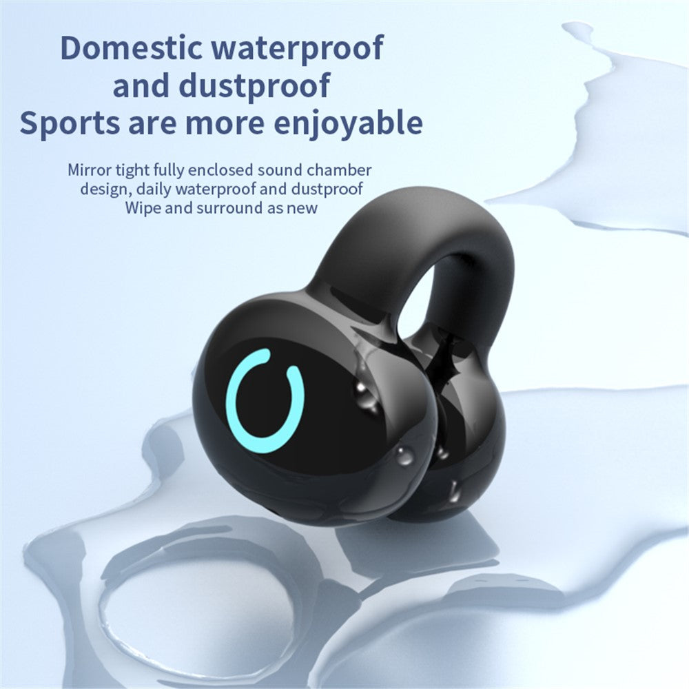 YX09 Clip-On Enkeltøre Bluetooth-kompatibelt Headset Stereo Business-stil Trådløse Hovedtelefoner