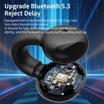 YX03 Open Ear Hovedtelefon Bluetooth-kompatibel 5.3 Trådløs Bluetooth-kompatibel Headset Vandtæt Sport Løbe Clip-on Høretelefon