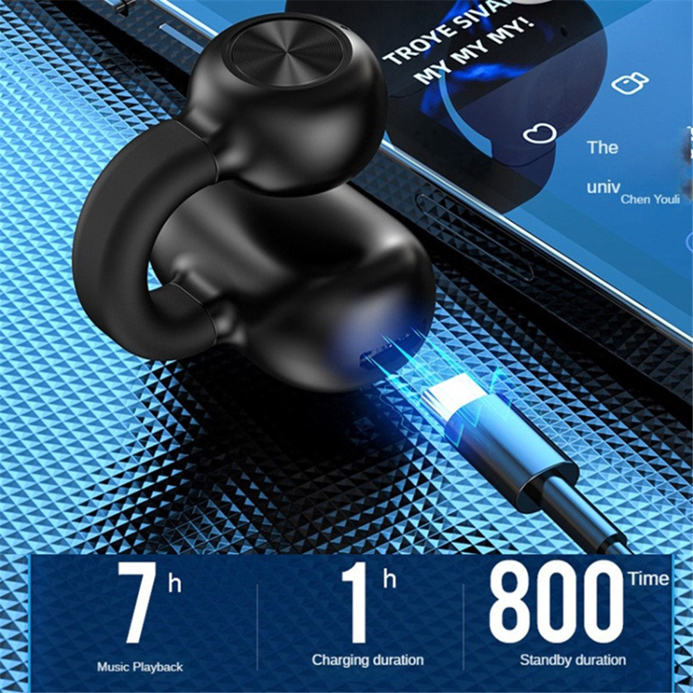 Z28 Bluetooth 5.3 Clip-on Single Ear Headphone Noise Canceling Wireless Earphone
