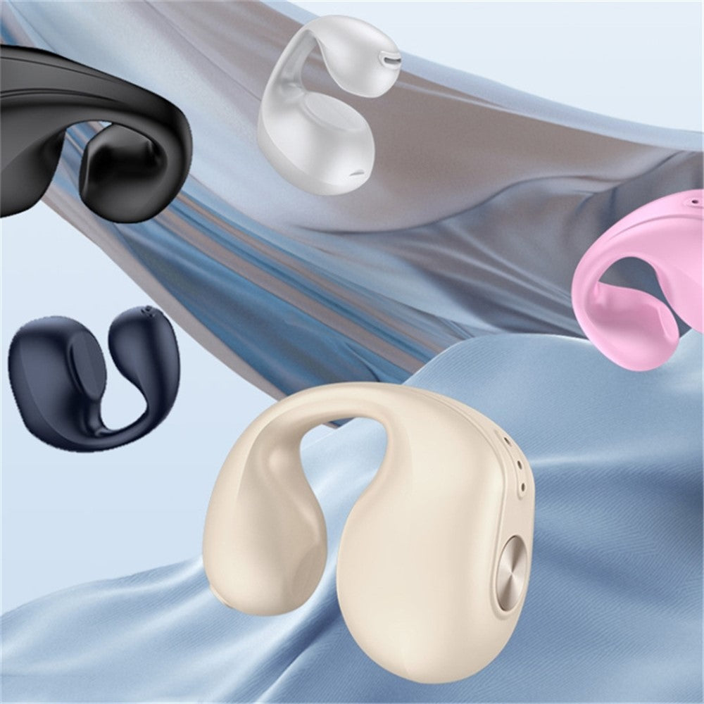 V50 Single-Ear Headset Bluetooth-compatible Wireless Bone Conduction Clip-on Headphone Sport Running Earphone
