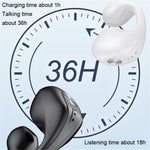 V50 Single-Ear Headset Bluetooth-compatible Wireless Bone Conduction Clip-on Headphone Sport Running Earphone